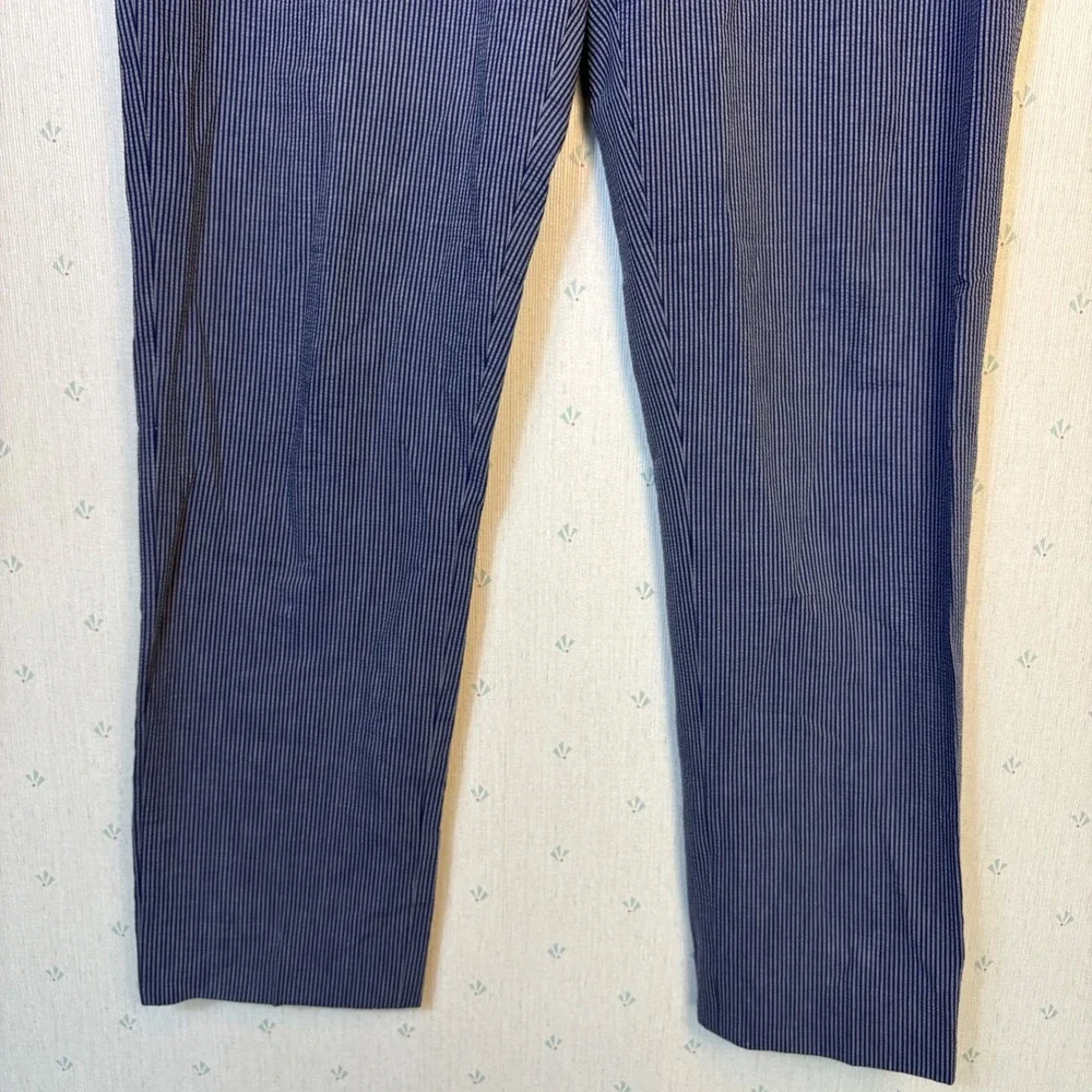 Bonobos Profilo Italia Seersucker Slim Fit Pants 33 Blue Stripe Preppy Nautical